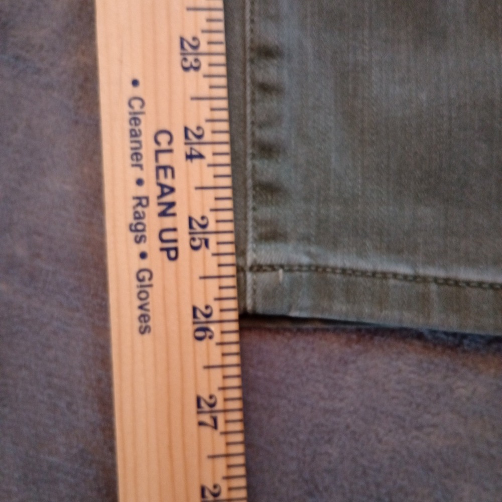 J Jill Authentic Fit Slim Ankle Pants Jeans Womens 8P Petite Olive Green Stretch - Picture 9 of 15